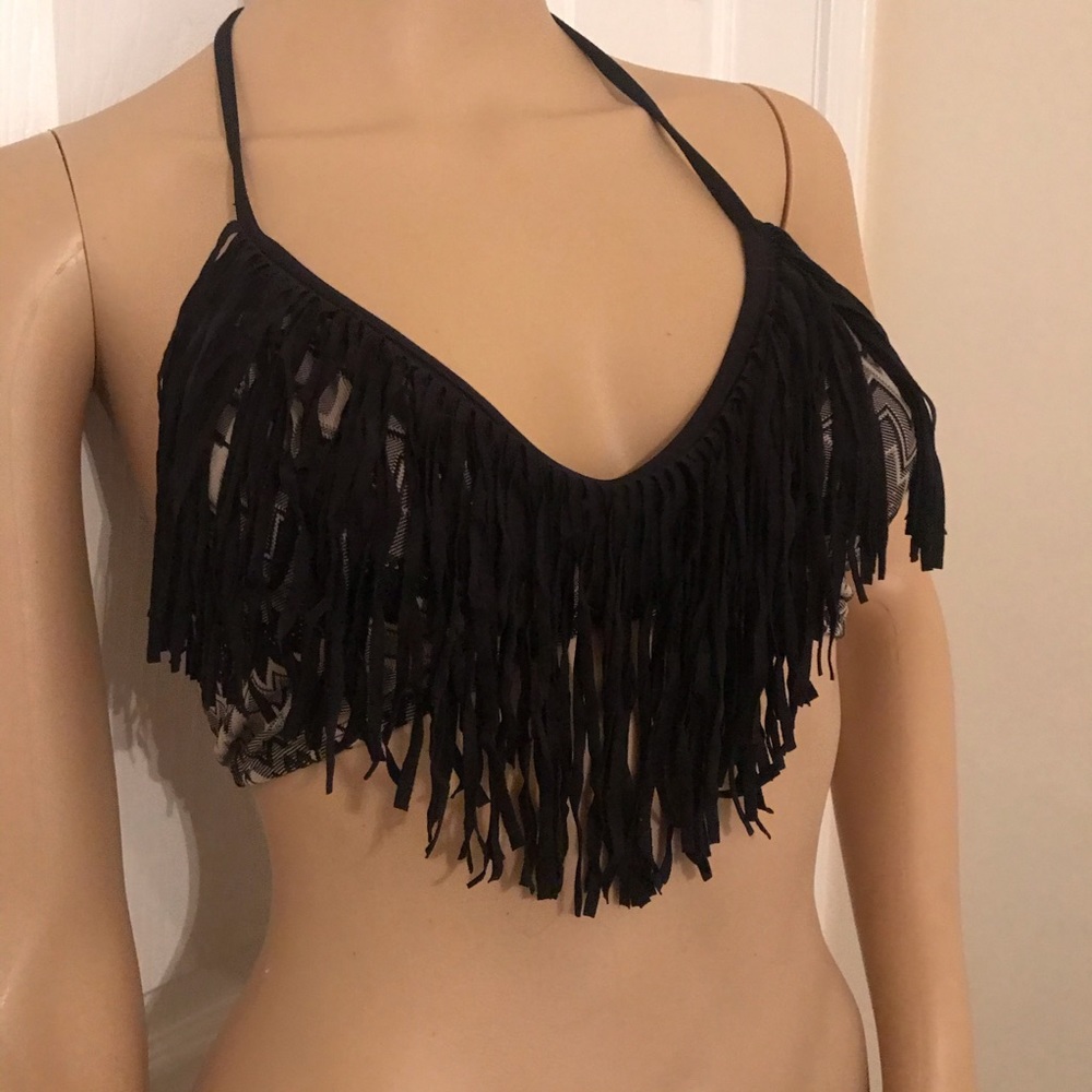 L Space Fringe Bikini top